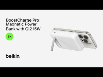 Портативний акумулятор BELKIN 8000mAh MagSafe Wireless Qi2 White (BPD007BTWH) | Фото 2