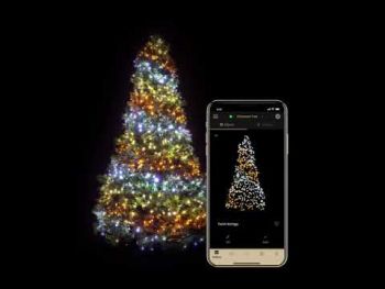 Гірлянда Twinkly Cluster AWW 400, BT+WiFi, Gen II, КАБЕЛЬ IP44 чорний (TWC400GOP-BEU) (ПУ) | Фото 12