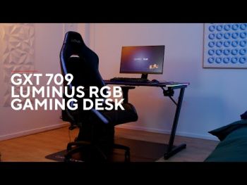 Купить компьютерный и офисный стол Ігровий стіл TRUST GXT 709W Luminus RGB Black (25184_TRUST) | Фото 16