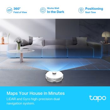 Робот-пилосос TP-LINK TAPO RV 30 LIDAR з підтримкою вологого прибирання (TAPO-RV30) | Фото 7