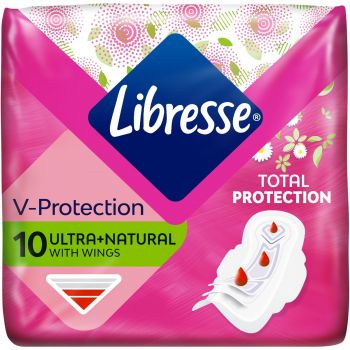 Прокладки гігієнічні LIBRESSE Ultra Normal Wing Aloe Vera & Camomile 10 шт (7322540344059) | Фото 1