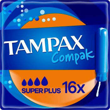 Тампони з аплікатором TAMPAX Compak Super Plus 16 шт (801841300399) | Фото 1