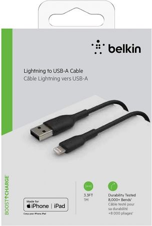 BELKIN USB-A-Lightning BRAIDED 2m White (CAA001BT1MBK) | Фото 3