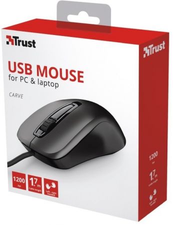 Купить мышь Миша TRUST Carve USB Black (23733_TRUST) | Фото 6