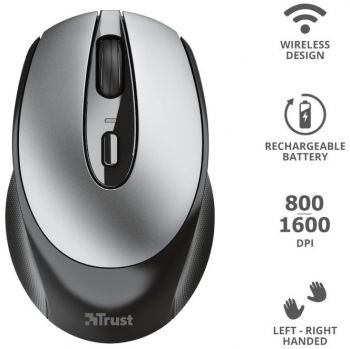 Миша TRUST Zaya Rechargeable WL Black (23809_TRUST) Миша TRUST Zaya Rechargeable WL Black (23809_TRUST) | Фото 7