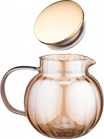 Заварник ARDESTO Golden Moon 1000мл, боросилікатне скло, бамбук, золотистий (AR3010BBG) | Фото 5