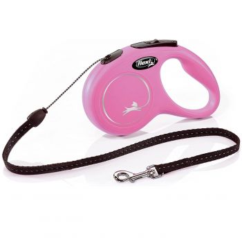 Повідець-рулетка Flexi New Classic S 5 м Рожевий (4000498022535) | Фото 1