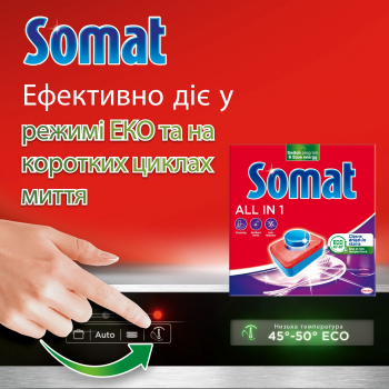 Таблетки для посудомийних машин Somat All in 1 Extra 85 шт (9000101809961) Купить средство для мытья посуды Таблетки для посудомийних машин Somat All in 1 Extra 85 шт (9000101809961) | Фото 4