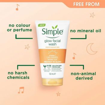 Гель для вмивання Simple Protect N Glow 1 Glow Facial Wash 150 мл (8717163866924) | Фото 3
