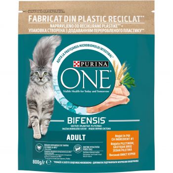Purina One Adult Cat Chicken & WhlG 800 г (7613035467866) | Фото 1