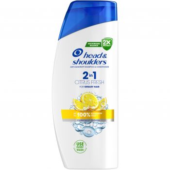 Купить шампунь для волос Шампунь та бальзам-ополіскувач проти лупи Head & Shoulders 2в1 Цитрусова свіжість 625мл (8700216158022) | Фото 1