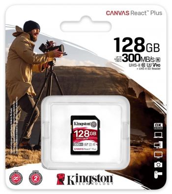 Карта пам`яті KINGSTON 128GB SDXC C10 UHS-II U3 R300/W260MB/s (SDR2/128GB) | Фото 2