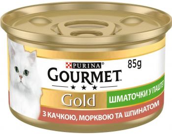 Gourmet Gold з качкою, морквою та шпинатом, шматочки в паштеті 85 г (7613033728778) Gourmet Gold з качкою, морквою та шпинатом, шматочки в паштеті 85 г (7613033728778) | Фото 2