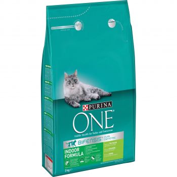 Сухий корм для дорослих кішок з індичкою та цілісними злаками Indoor Purina One 3кг(7613035862579) | Фото 1