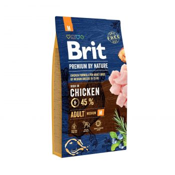 Сухий корм для дорослих собак середніх порід Brit Premium Adult M зі смаком курки 8 кг (8595602526369) | Фото 1