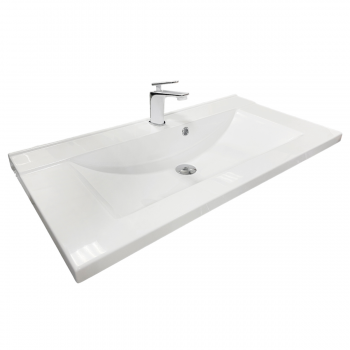 Купить раковину Раковина Adamant Quanto 1000х447х140мм біла (4824296107201) | Фото 1