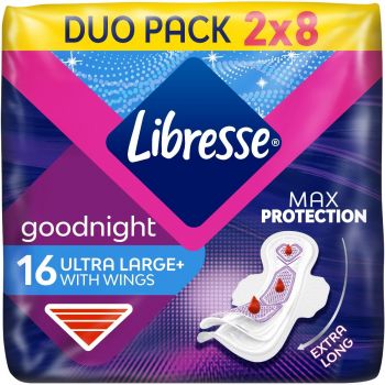 Прокладки гігієнічні LIBRESSE Ultra Goodnight soft 16 шт. (7322540960273) | Фото 1