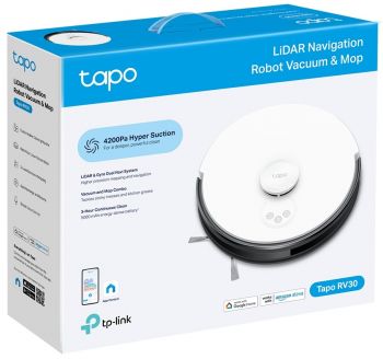 Робот-пилосос TP-LINK TAPO RV 30 LIDAR з підтримкою вологого прибирання (TAPO-RV30) | Фото 4