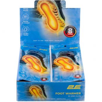 Хімічна грілка для ніг 2E розмір M (250 мм), до 8 годин - 20 пар (2E-NAFW8M-DB) Хімічна грілка для ніг 2E розмір M (250 мм), до 8 годин - 20 пар (2E-NAFW8M-DB) | Фото 1