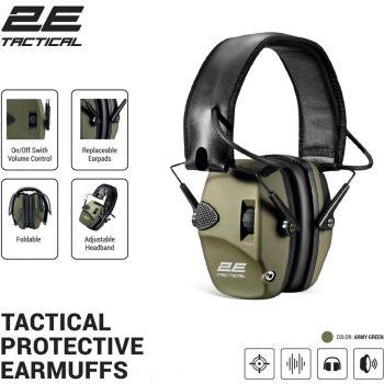 2E Pulse Pro Army Green NRR 22 dB, активні (2E-TPE026ARGN) | Фото 2