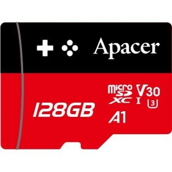 Карта пам'яті APACER microSD 128GB UHS-I U3 V30 A1 Gaming Card (AP128GMCSX10U7-RAGC) | Фото 1