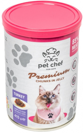 Вологий корм для котів Pet Chef з Індичкою 415 г (4820255193595) | Фото 5