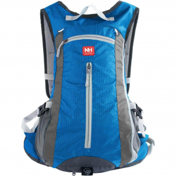 Велорюкзак з чохлом для шолома Naturehike 15 л sky blue NH15C001-B, блакитний | Фото 1