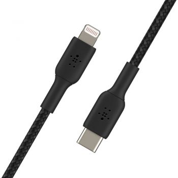 BELKIN USB-С - Lightning, BRAIDED, 1m, black (CAA004BT1MBK) | Фото 2