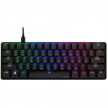 Ігрова клавіатура HyperX Alloy Origins 60 Red USB RGB ENG/UA, Black (4P5N4AA) | Фото 1