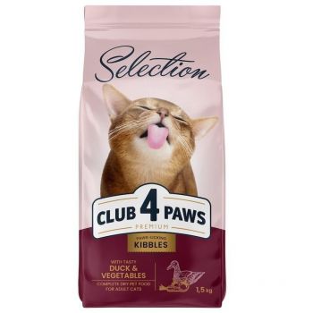 Сухий корм для дорослих котів Club 4 Paws Premium Selection з качкою та овочами 1,5кг (B4671201) | Фото 1