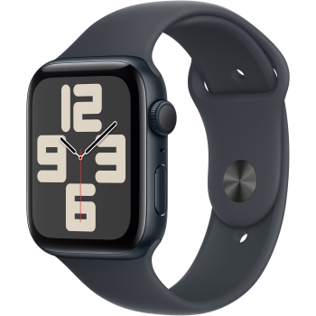 Смартгодинник Apple Watch SE GPS 44mm Midnight Aluminium Case with Midnight Sport Band – S/M (2024) | Фото 1