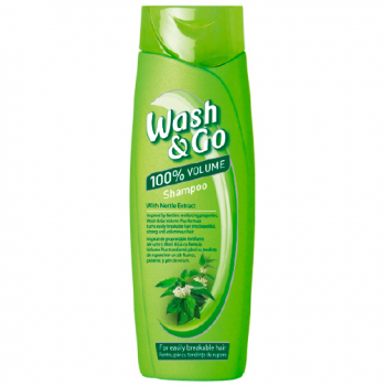 Шампунь для ламкого волосся Wash&Go з екстрактом кропиви 360мл (8008970056838) | Фото 1