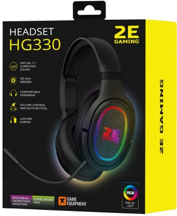 Ігрова гарнітура 2E Gaming HG330 RGB USB 7.1 Black (2E-HG330BK-7.1) | Фото 9