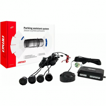 Система паркування Amio 4 датчики чорний (01567) | Фото 1
