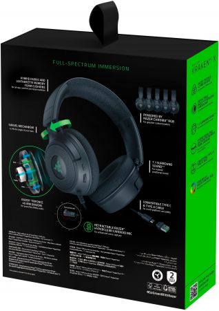 Ігрова гарнітура RAZER Kraken V4 X (RZ04-05180100-R3M1) Ігрова гарнітура RAZER Kraken V4 X (RZ04-05180100-R3M1) | Фото 15