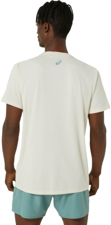 Футболка для бігу Asics ( 2031E659 ) ASICS CHEST LOGO SS TEE 2024 BIRCH/CELADON L біла | Фото 3