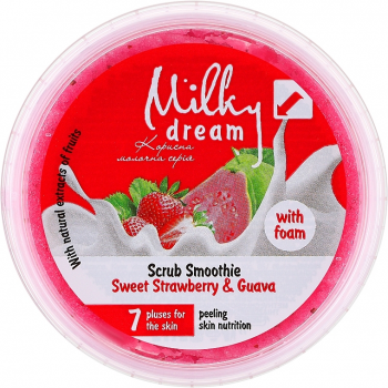 Купить гель и скраб для тела Скраб-смузі з піною Milky Dream Sweet Strawbery & Guava 140г (4820205303821) | Фото 1