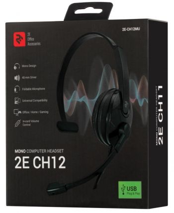 Гарнітура 2E CH12 Mono On-Ear USB (2E-CH12MU) | Фото 7