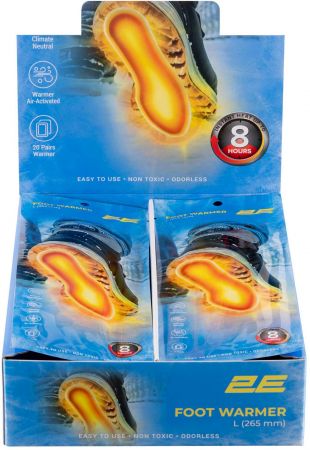 Сольова термохімічна грілка для ніг 2E розмір 42-45, до 8 годин - 20 пар (2E-NAFW8L-DB) Сольова термохімічна грілка для ніг 2E розмір 42-45, до 8 годин - 20 пар (2E-NAFW8L-DB) | Фото 2