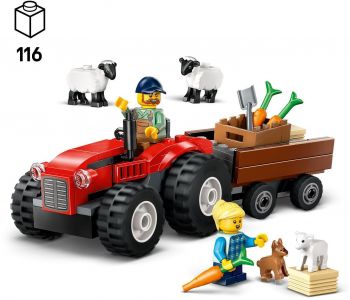 Купить конструктор Конструктор LEGO City Червоний фермерський трактор із причепом і вівцями (60461) | Фото 12
