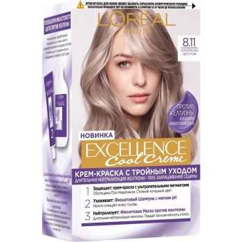 Стійка фарба для волосся L'Oreal Paris Excellence Cool Creme 8.11 Ультрапопелястий світло-русявий (3600524094942) | Фото 8