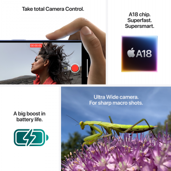 Смартфон APPLE iPhone 16 128GB Black | Фото 3