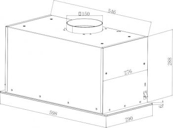 Купить вытяжку Вбудована витяжка HANSA OMP6555BGH | Фото 1