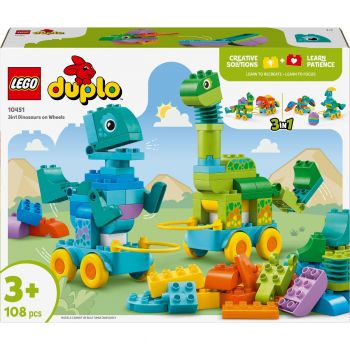 Конструктор LEGO DUPLO Динозаври на колесах 3в1 (10451) | Фото 1
