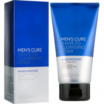 Пінка для гоління Missha Men`s Cure Shave To Cleansing Foam 150мл Пінка для гоління Missha Men`s Cure Shave To Cleansing Foam 150мл | Фото 1