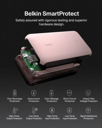 Портативний акумулятор BELKIN 20000mAh, 30W USB-C Pink (BPB024HQPK) | Фото 12