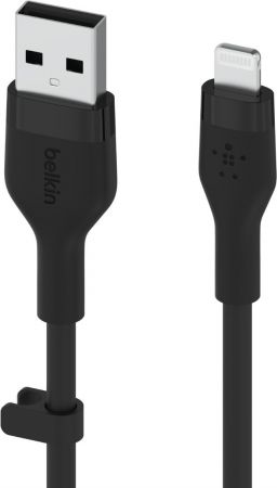 BELKIN USB-A - Lightning силіконовий, з кліпсою, 3m Black (CAA008BT3MBK) | Фото 3