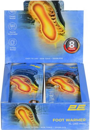 Сольова термохімічна грілка для ніг 2E розмір XL (283мм), до 8 годин - 20 пар (2E-NAFW8XL-DB) Сольова термохімічна грілка для ніг 2E розмір XL (283мм), до 8 годин - 20 пар (2E-NAFW8XL-DB) | Фото 3