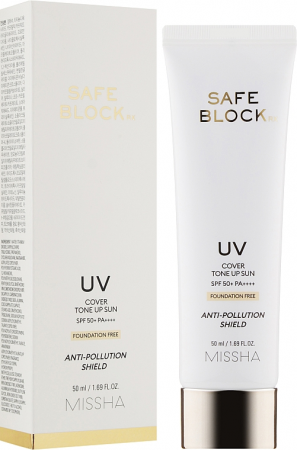 Сонцезахисний крем для обличчя Missha SPF50+ Safe Block RX Cover 50мл (8809643523486) Купить средство для загара и солнцезащиты Сонцезахисний крем для обличчя Missha SPF50+ Safe Block RX Cover 50мл (8809643523486) | Фото 3