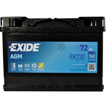 Автомобільний акумулятор Exide 72Ah-12v AGM, R+, EN760 (52371370477) | Фото 1